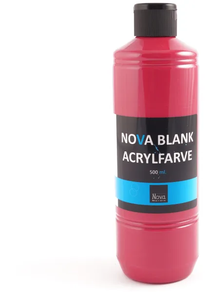 Nova akrylfärg blank 500 ml. Primärröd