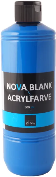 Nova akrylfärg blank 500 ml. Primär blå