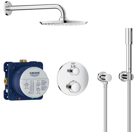 Grohe Grohtherm duschset Rainshower Cosmopolitan 210, krom