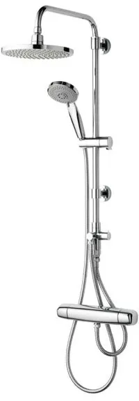 Saniscan New Waterfall duschstångsset med takdusch och handdusch, krom