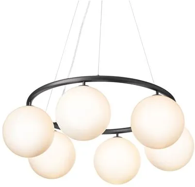 Nuura Miira 6 Circular Ljuskrona Rock Grey/Opal Vit